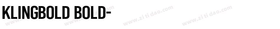KlingBold Bold字体转换